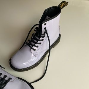 Doc Martens lavender patent leather boots